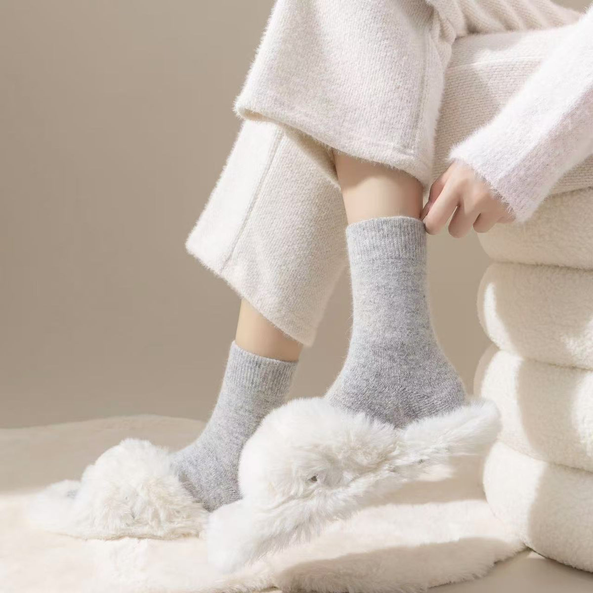 Wool Blend Crew Socks - DippedShop Wholesale - #2467