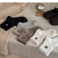 Cute 3D Floral Lace-Trim Ankle Socks 6W8FSO692