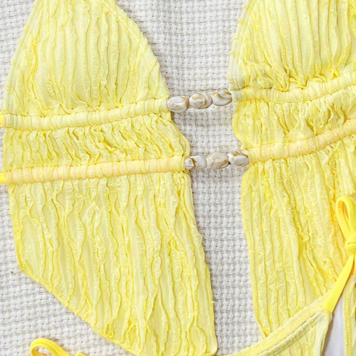 Solid Tie Side Bikini - DippedShop Wholesale - #4979