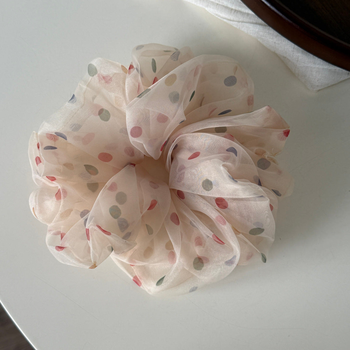 Retro Leopard Print Organza Ruffled Scrunchies 6W6HSR488