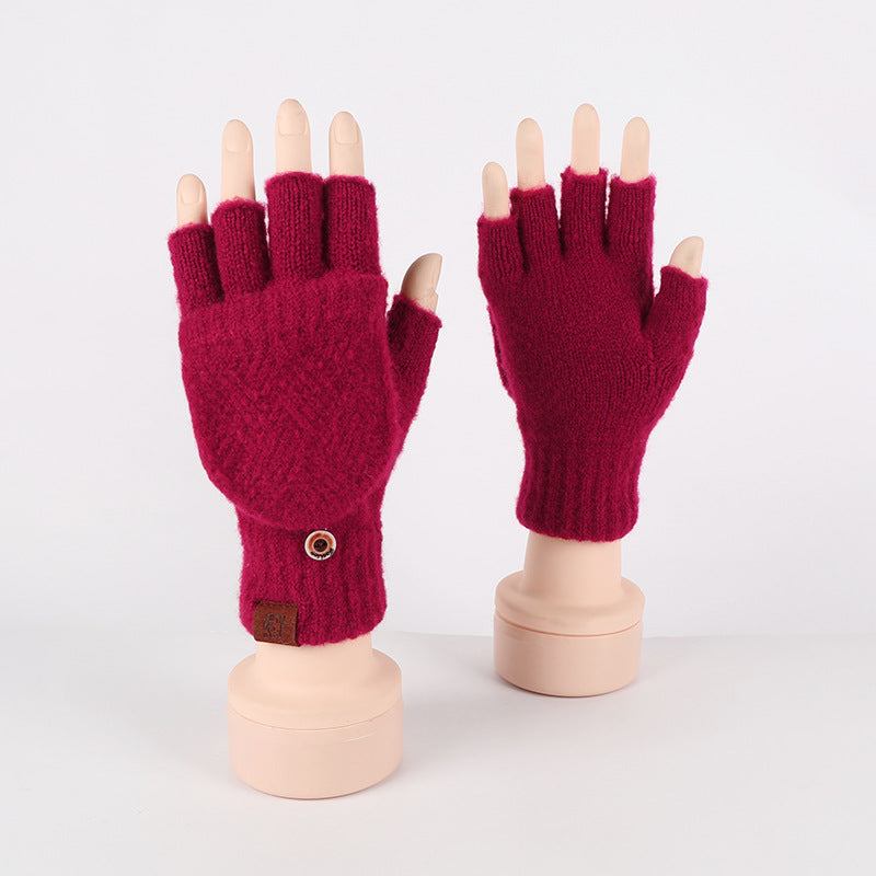 Convertible Flap Fingerless Mittens - DippedShop Wholesale - #9539