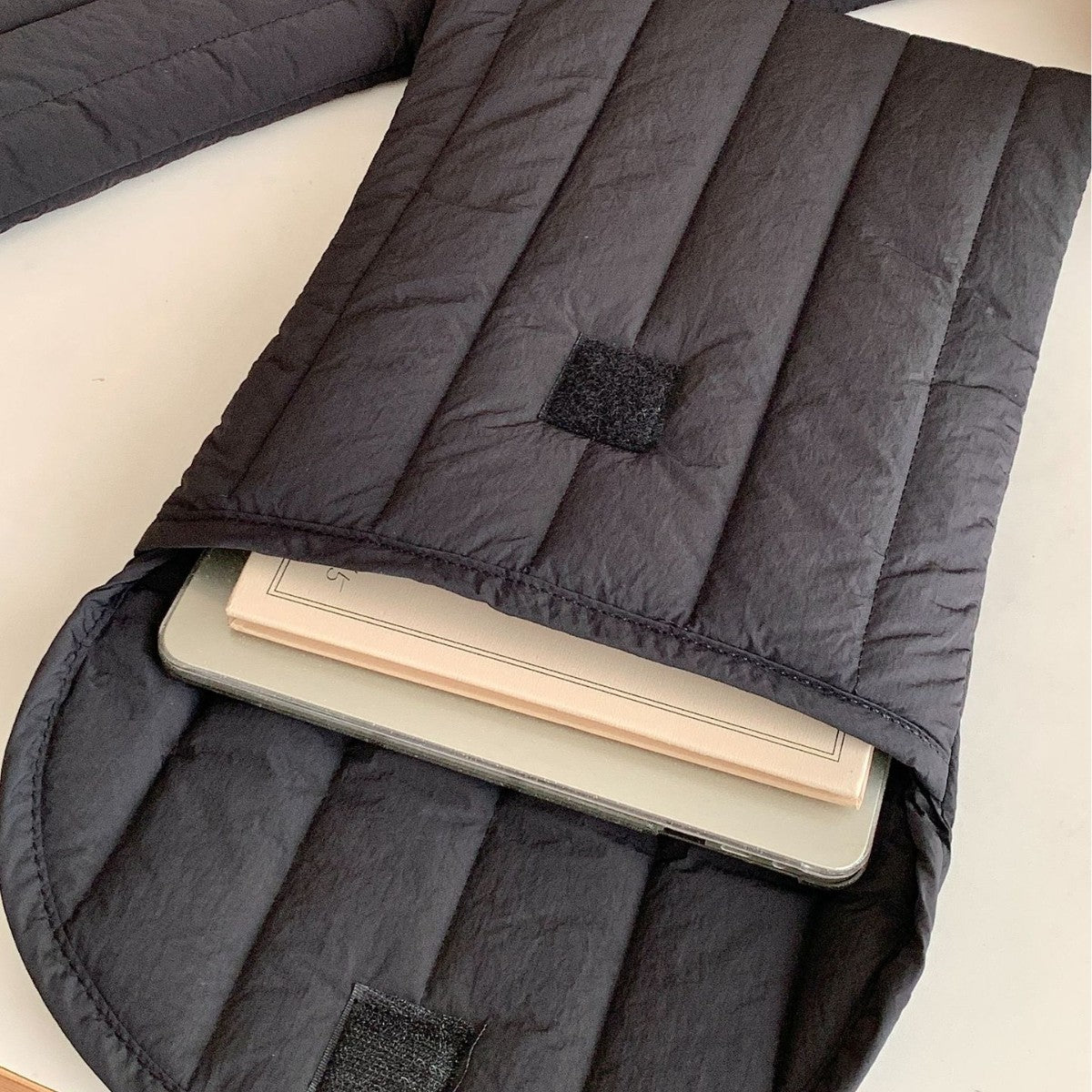 Black Puffy Laptop Bag - DippedShop Wholesale - #9491