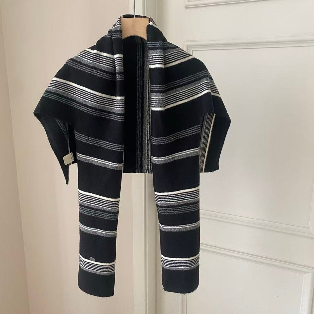 Striped Knit Scarf Shawl - DippedShop Wholesale - #3699