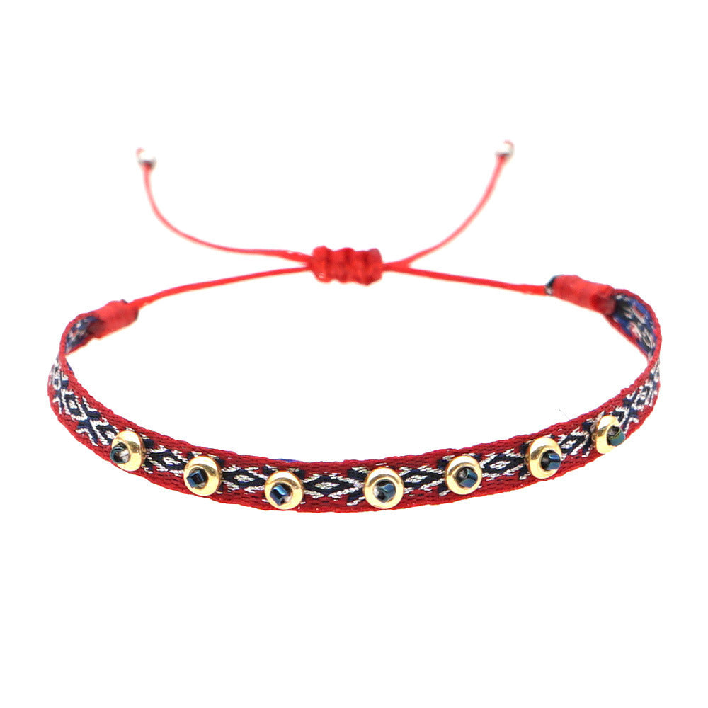 Handmade Seed Bead Braided Adjustable Bracelet 6W6JBR475