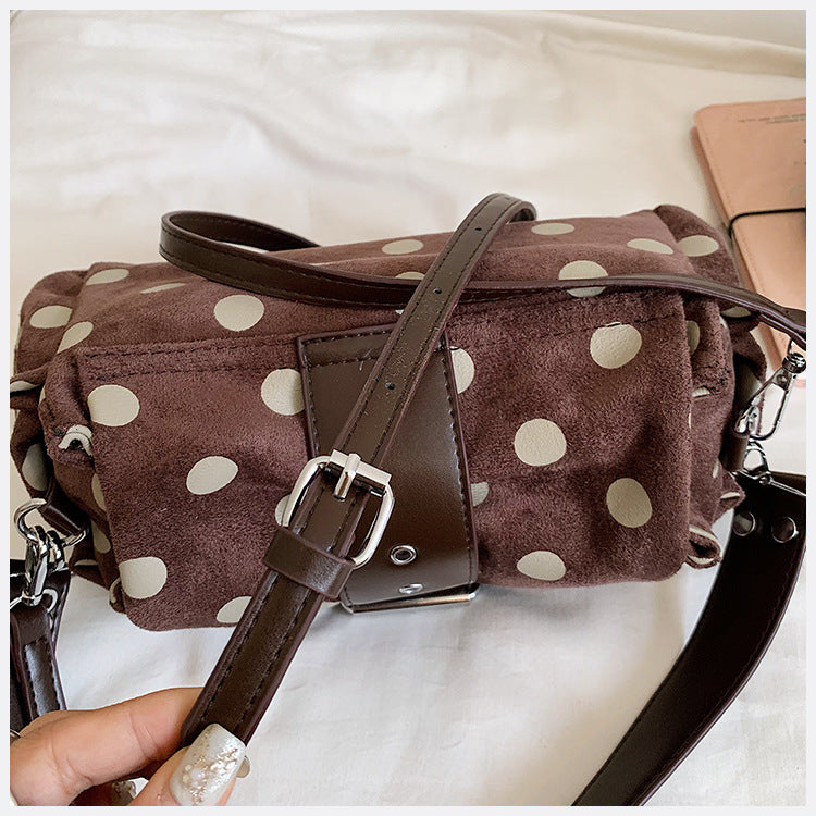 Stylish Polka Dot Canvas Shoulder Bag 6W10BBG1853