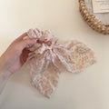 Vintage Flower Print Bow Elastic Scrunchies MK2BW6W6HSR69