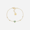 Trendy Gold Plated Zirconia Chain Bracelet 6W6JBR331