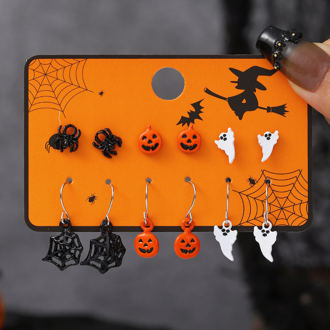 5+ Ghost Pumpkin Cartoon Halloween Earrings DPJE2740