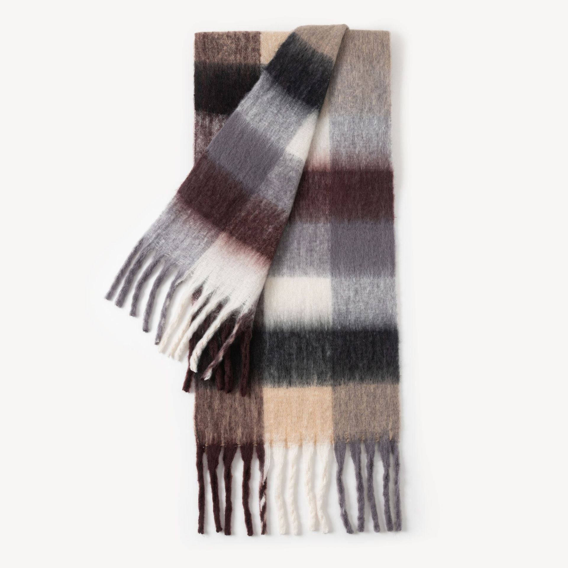 Colorful Plaid Tassel Warm Scarf 6W6NSW275
