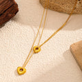 Elegant Gold Plated Hollow Heart Pendant Necklace 6W6JNC635
