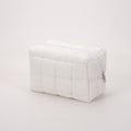 Simple Solid Color Quilted Shell Makeup Bag MK2BW6S10BOB94
