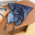 Sweet Floral Print Triangle Silk Scarf 6W6NSI203