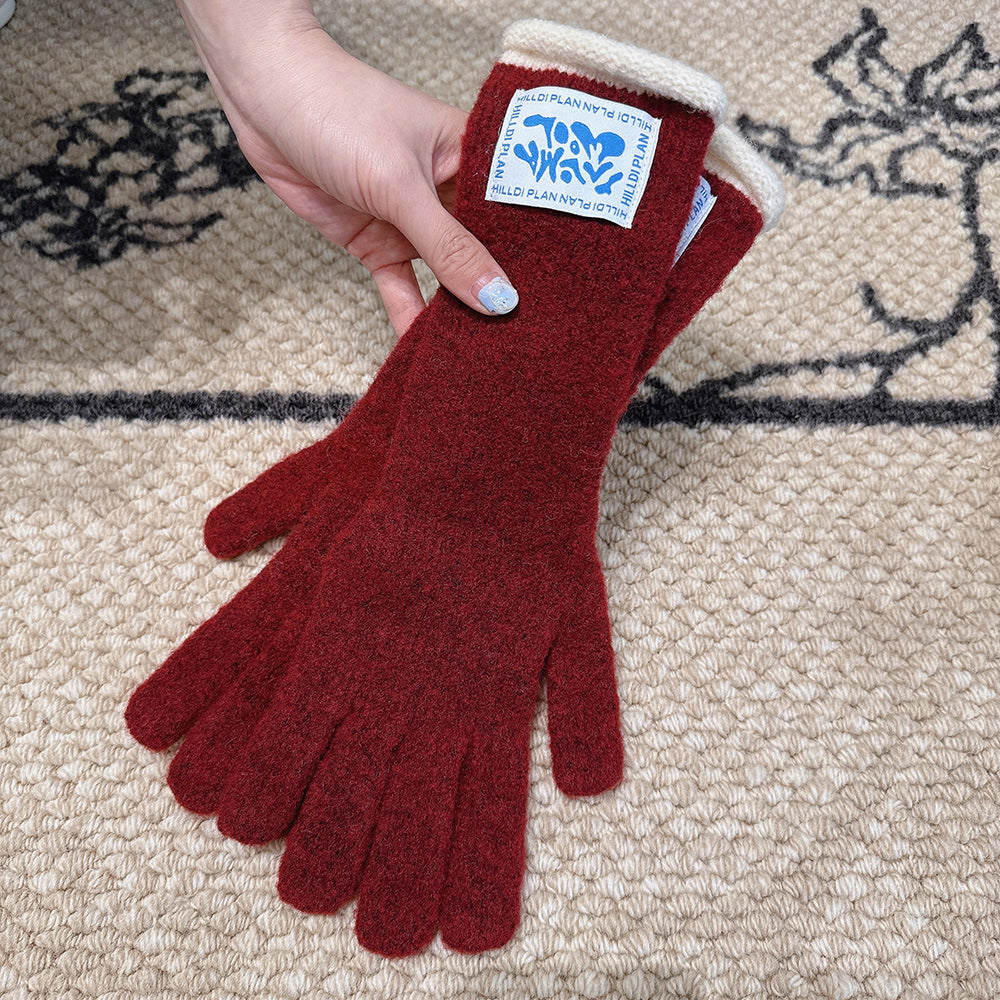 Winter Thermal Soft Touchscreen Wool Long Gloves DP25G710