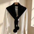 Pompom Triangle Scarf - DippedShop Wholesale - #8419