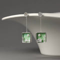 Pearl Square Drop Earrings - DippedShop Wholesale - #6787
