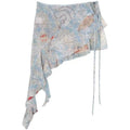 Printed Tie Side Wrap Skirt - DippedShop Wholesale - #2387