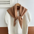 Simple Wool-Blend Solid Color Triangle Knit Scarf 6W6NSC85