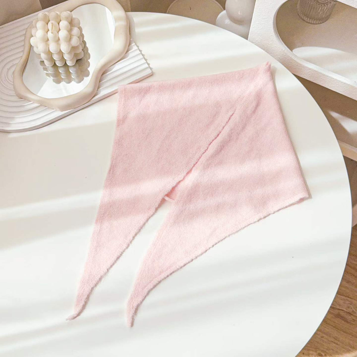 Trendy Solid Color Triangle Knit Shawl Scarf 6W6NSC130