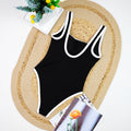 Minimalist Color Contrast Swimsuit - DippedShop Wholesale - #7987