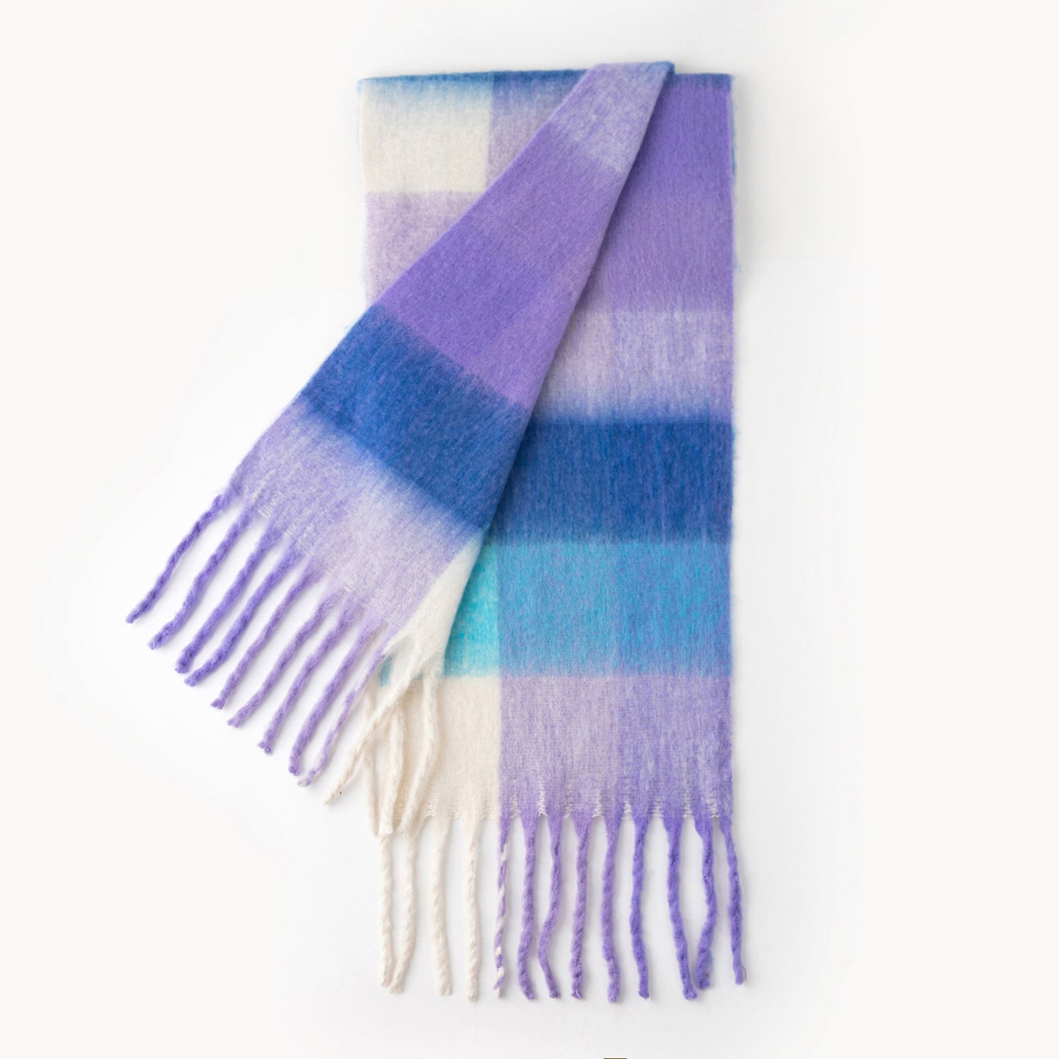 Colorful Plaid Tassel Warm Scarf 6W6NSW275