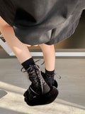 Leopard Bow Socks - DippedShop Wholesale - #9235