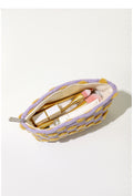 Waffle Plush Color Block Cosmetic Bag - DippedShop Wholesale - #2931