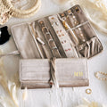 Soft Velet Solid Color Large Capacity Jewelry Case 6W13HSJ102