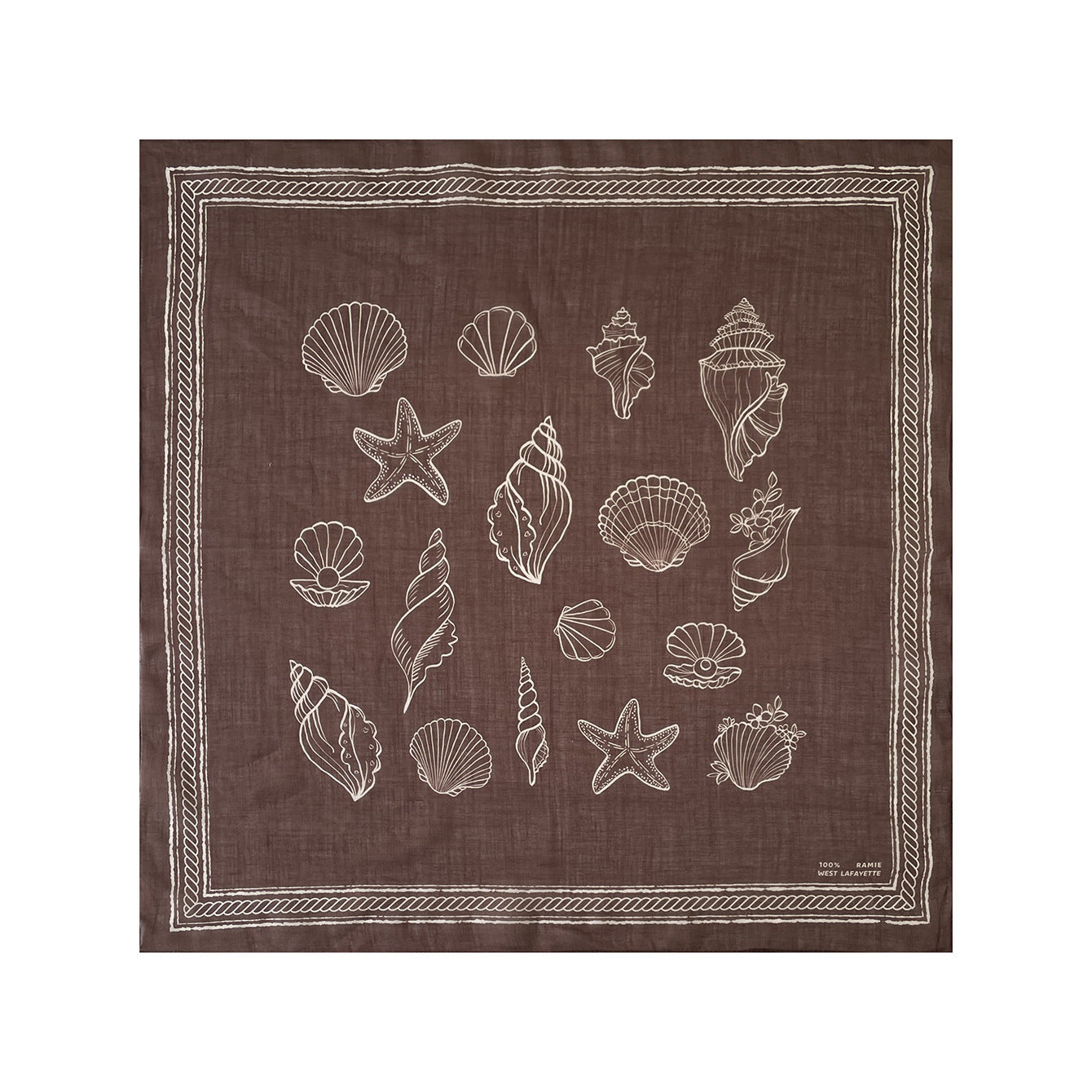 Trendy Shell Print Ramie Silk Scarf 6W6NSI192