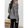 Round Collar Stripe Sweater - DippedShop Wholesale - #2035
