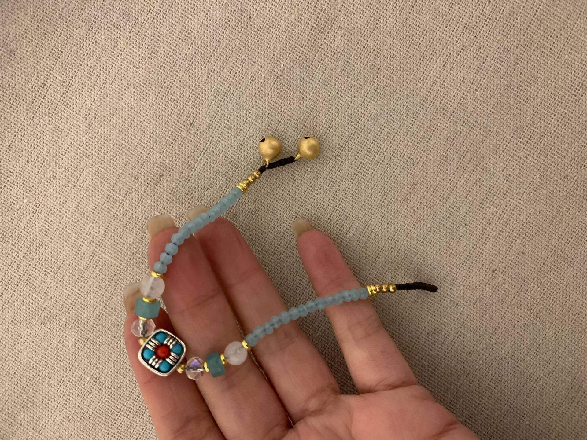 Boho Style Handmade Beaded Braided Chain Bracelet 6W6JBR476