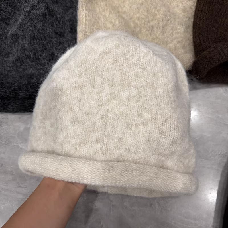 Minimalist Slouchy Cuffed Warm Knit Beanie Hat 6W6HAT710