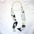 Elegant Floral Print Pearl Scarf Skinny Heanband MK2BW6W6HBD121