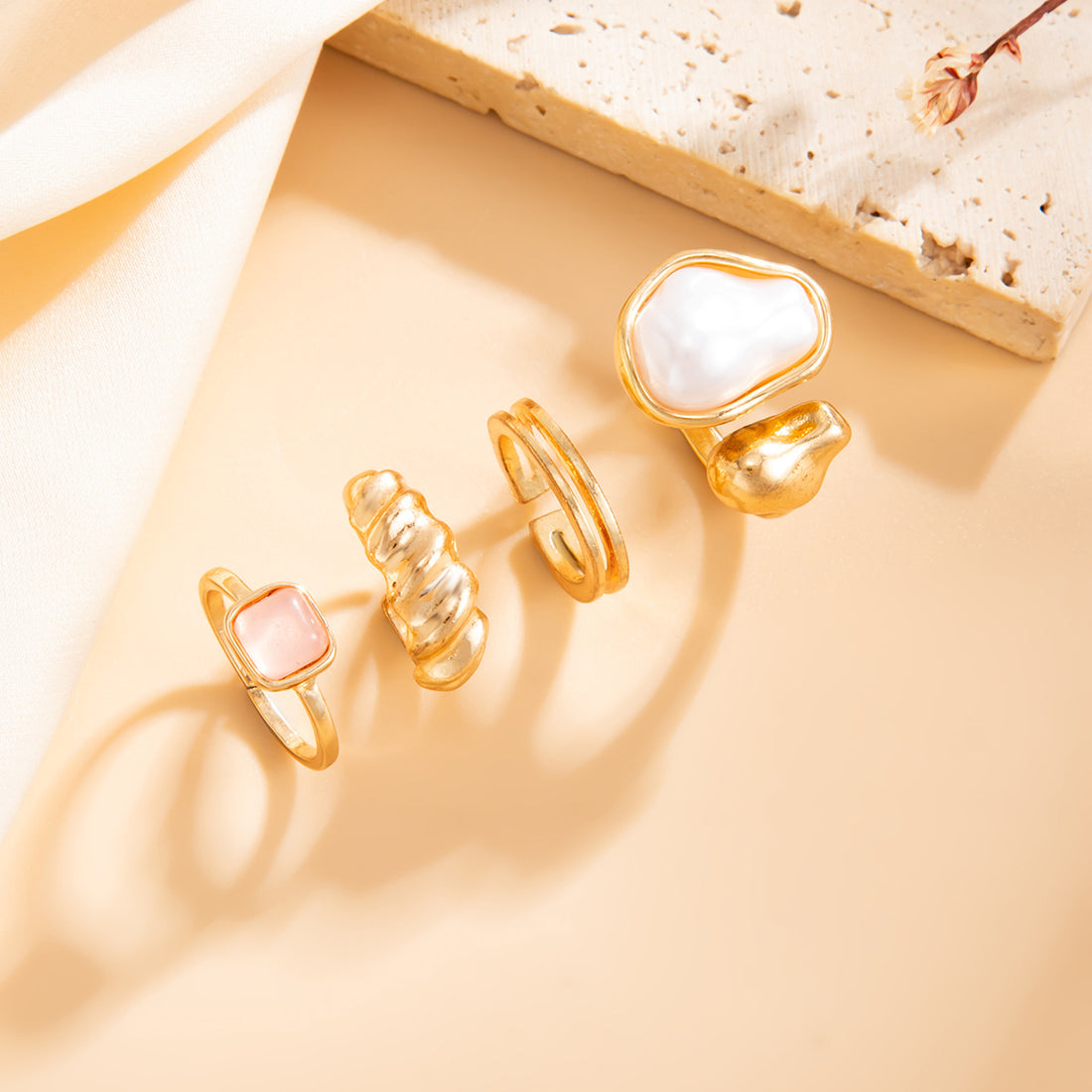 Baroque Pearl Open Toe Ring - DippedShop Wholesale - #9923