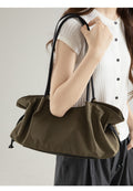 Casual Solid Color Drawstring Ruffled Shoulder Bag 6W10BBG1363