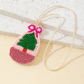 Fresh Handmade Beaded Christmas Tree Pendant Keychain 6W10BBC780