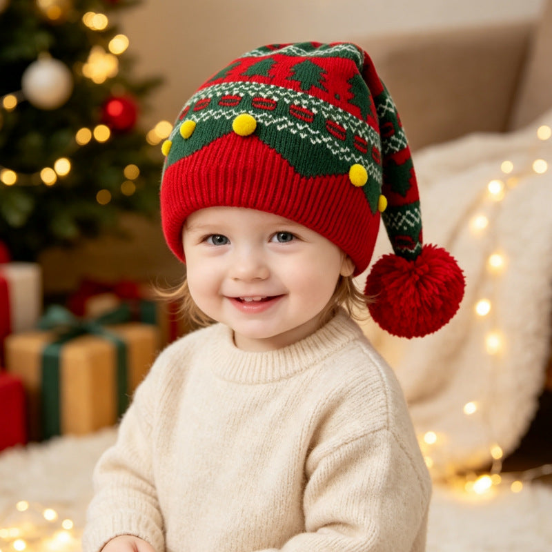 Cute Christmas Knitted Beanies Hat with Pompom 6W6HAT828
