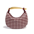 Fashion Solid Color Woven Crescent Handbag 6W10BBG2423