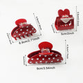 Heart Print Hair Clip - DippedShop Wholesale - #6947