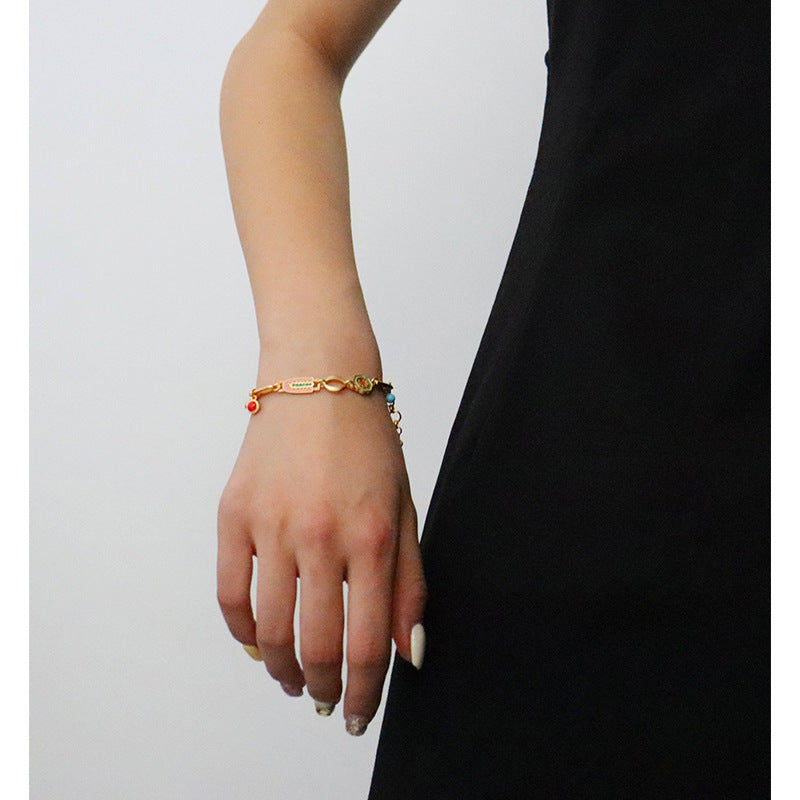 Vintage Gold Flower Bracelet - DippedShop Wholesale - #3475