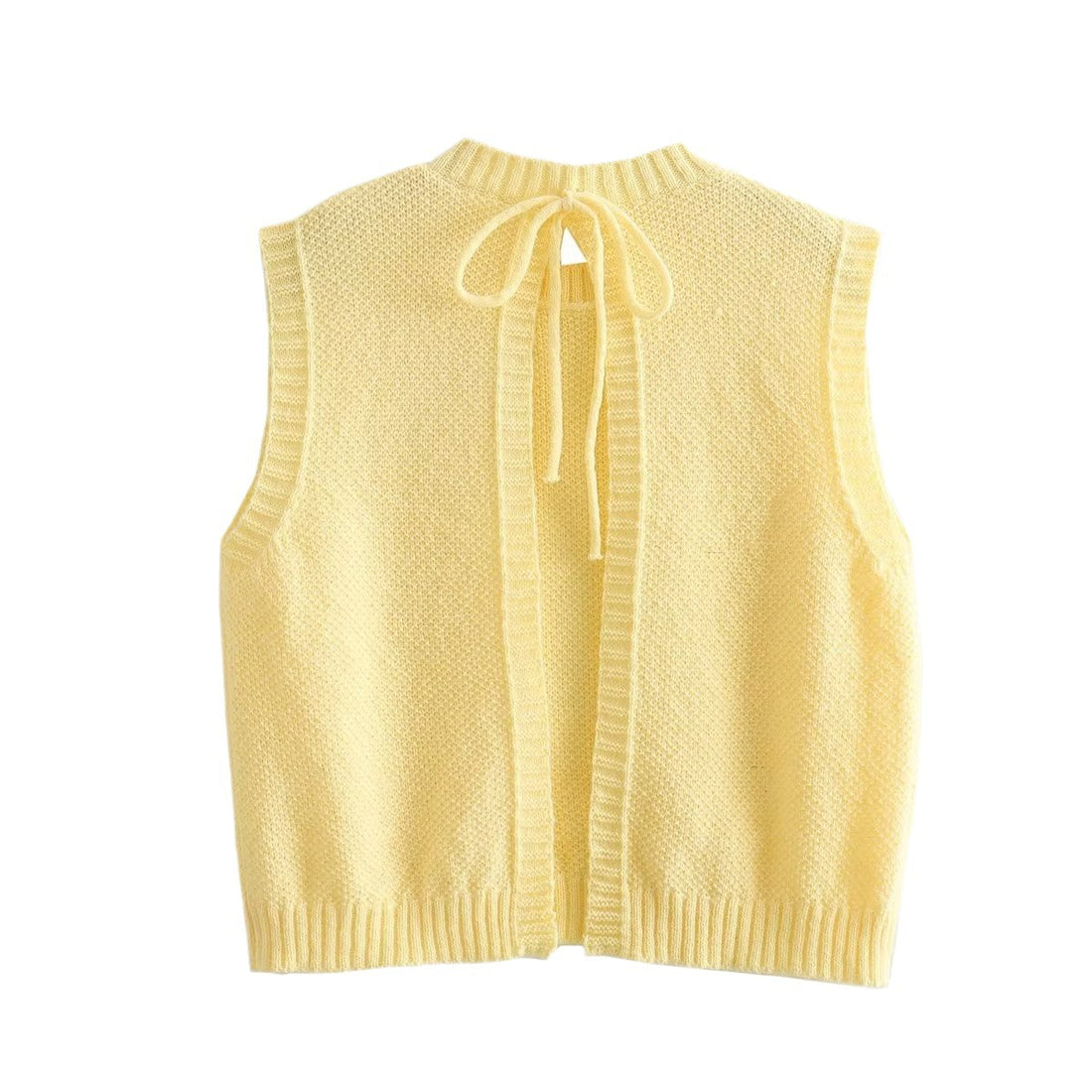 Casual Round Neck Sleeveless Backless Vest DP25E909
