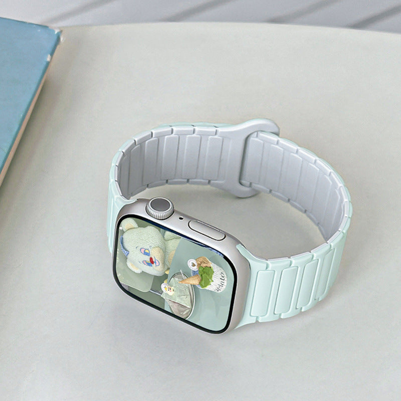 Slim Solid Color Silicone Magnetic Watch Band 6W6JWA126