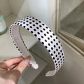 Vintage Satin Polka Dot Wide Headband 6W6HBD367