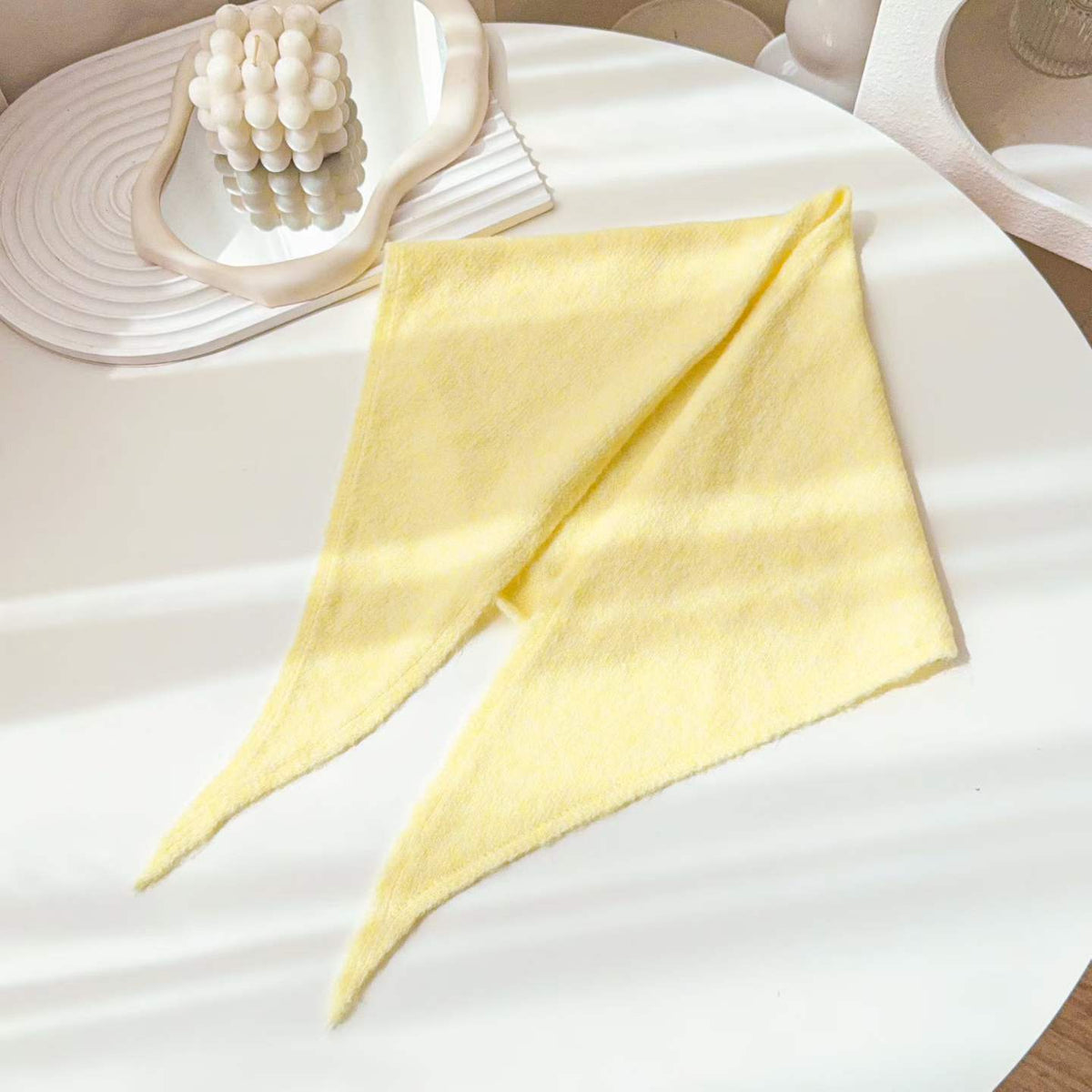 Trendy Solid Color Triangle Knit Shawl Scarf 6W6NSC130