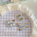 Blue Plaid Hair Clip - DippedShop Wholesale - #5555