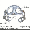 Chunky Irregular Gold Plated O - DippedShop Wholesale - #5251