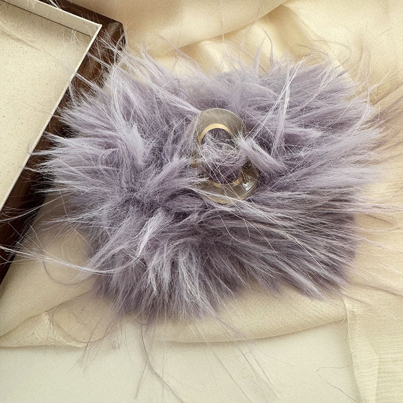 Fluffy Plush Hair Claw - DippedShop Wholesale - #4931