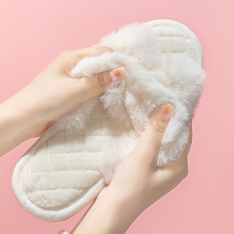 Fuzzy Plush Indoor Slippers - DippedShop Wholesale - #2787
