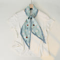 Chic Floral Print Soft Silk Scarf 6W6NSI257