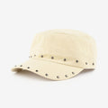 Retro Rivet Studded Flat-Top Baseball Cap 6W6HAT778
