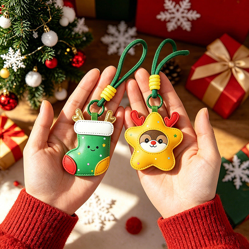 Cute Christmas Tree Reindeer Keychain Bag Charm 6W10BBC828